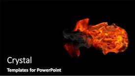 Presentation with flames - Presentation theme with fire-flames-isolated-on-black background and a black colored foreground
