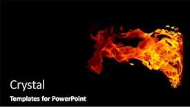  Presentation with flames - Presentation theme having fire-flames-isolated-on-black background and a black colored foreground