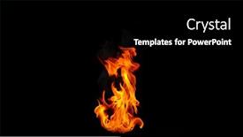  Presentation with flames - Presentation consisting of fire-flames-isolated-on-black background and a black colored foreground