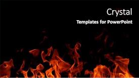  Presentation with flames - PPT theme consisting of fire-flames-isolated-on-black background and a black colored foreground