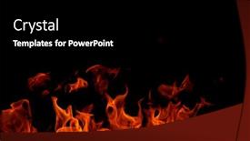  Presentation with flames - Presentation theme having fire-flames-isolated-on-black background and a black colored foreground