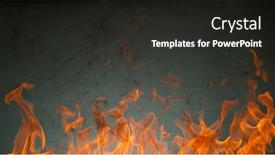  Presentation with dark grey - Presentation theme having fire-flames-isolated-on-dark background and a dark gray colored foreground