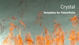  Presentation with dark grey - Slide set featuring fire-flames-isolated-on-dark background and a gray colored foreground