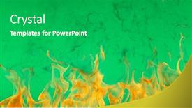  Presentation with green screen - PPT layouts consisting of fire-flames-isolated-on-green background and a dark gray colored foreground