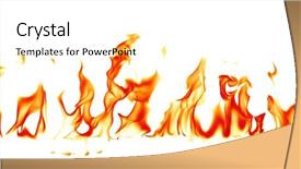  Presentation with fire close up flames - Slide set consisting of fire flames isolated on white background and a cream colored foreground