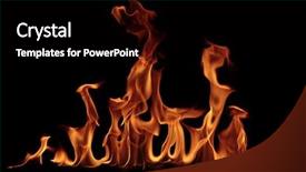  Presentation with flames - PPT layouts with fire flames on a black background and a black colored foreground