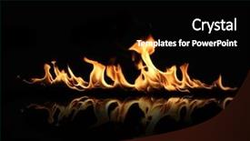  Presentation with flames - Theme featuring fire flames on a black background and a black colored foreground