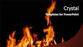  Presentation with flame - Amazing PPT theme having fire flames on a black backdrop and a black colored foreground