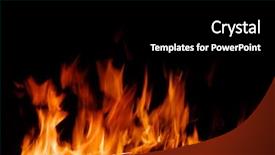  Presentation with flame - Audience pleasing slide deck consisting of fire flames on a black backdrop and a  colored foreground