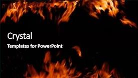  Presentation with flame - PPT theme consisting of fire flames on a black background and a  colored foreground