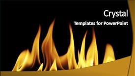  Presentation with fire flames on a black - Presentation design enhanced with fire flames on black background background and a black colored foreground