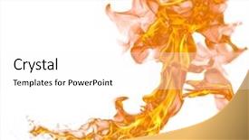  Presentation with flames - Audience pleasing presentation design consisting of fire flames on white background backdrop and a white colored foreground