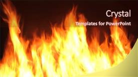  Presentation with fire alarm - Amazing slide set having fire flames raising backdrop and a wine colored foreground