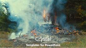  Presentation with drone fire - Presentation theme featuring fire-flames-starting-to-ignite background and a gray colored foreground