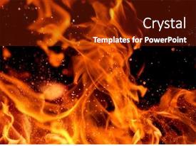 Combustion Fire Flames With Sparks PPT template 19 | CrystalGraphics