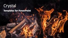  Presentation with flames - Beautiful PPT layouts featuring fire-flames-with-sparks backdrop and a black colored foreground