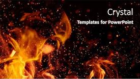  Presentation with fire flames on a black - Presentation design with fire-flames-with-sparks background and a black colored foreground