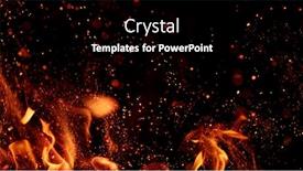  Presentation with flames - Colorful presentation design enhanced with fire-flames-with-sparks backdrop and a black colored foreground