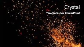  Presentation with flames - Slide set enhanced with fire-flames-with-sparks background and a black colored foreground