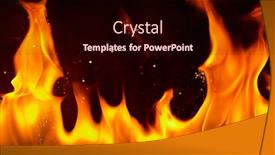  Presentation with fire flames on a black - Beautiful slide set featuring fire-flames-with-sparks backdrop and a wine colored foreground