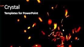  Presentation with dark night - Presentation theme enhanced with fire flames with sparks background and a black colored foreground