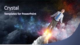  Presentation with job promotion - Presentation enhanced with fire flies - job promotion concept background and a wine colored foreground