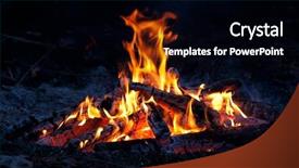  Presentation with forest fire - Slides enhanced with fire forest - hot flame of campfire background and a black colored foreground