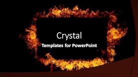  Presentation with free - Slide set enhanced with fire-frame-with-free-space background and a black colored foreground