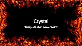  Presentation with fire department - PPT layouts featuring fire frame background and a black colored foreground