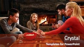  Presentation with children and time - Slides consisting of fire gaming - family time- parents and children background and a tawny brown colored foreground