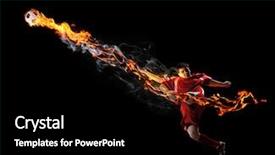  Presentation with football - Cool new PPT layouts with fire gaming - image of football player backdrop and a black colored foreground