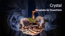  Presentation with paediatric nursing care - Colorful presentation design enhanced with fire globe - care to nature backdrop and a  colored foreground