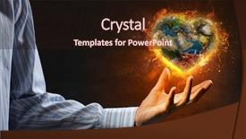  Presentation with danger - Audience pleasing PPT layouts consisting of fire globe - our planet in danger backdrop and a wine colored foreground