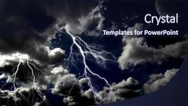  Presentation with night sky moon - Audience pleasing theme consisting of older adults - elderly woman with her adult backdrop and a gray colored foreground