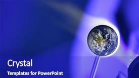  Presentation with world fire - Cool new presentation theme with fire globe - world is super blower representing backdrop and a royal blue colored foreground