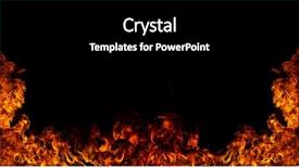  Presentation with fire department - PPT layouts consisting of fire half frame with free background and a black colored foreground