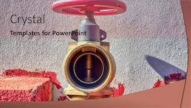  Presentation with hazard - Amazing PPT theme having fire-hazard-prevention-hydrant backdrop and a coral colored foreground