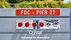  Presentation with san francisco - PPT layouts with fire hydrant - wall mounted standpipe in san background and a gray colored foreground