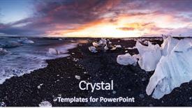  Presentation with beautiful midnight sun over - Presentation theme having fire ice - beautiful sunset over famous diamond background and a wine colored foreground