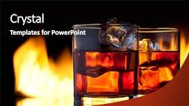  Presentation with fire ice - Presentation design with fire ice - whiskey concept background and a black colored foreground