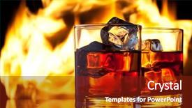  Presentation with whiskey - Amazing PPT layouts having fire ice - whiskey concept backdrop and a tawny brown colored foreground