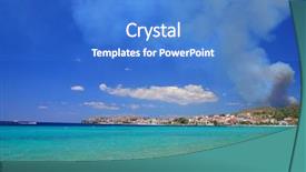  Presentation with fire sprinkler system - Cool new presentation with fire in greece - view backdrop and a  colored foreground