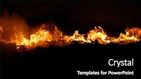  Presentation with fire - PPT theme featuring fire in stove background and a black colored foreground
