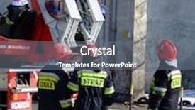  Presentation with building fire - Beautiful presentation featuring fire in the building backdrop and a gray colored foreground