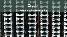  Presentation with electrical cable - Theme enhanced with fire instalation - view of electrical wires background and a  colored foreground