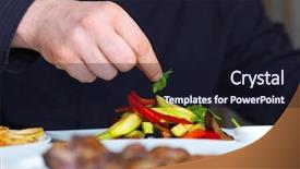  Presentation with chef - Cool new theme with fire instructor - handsome chef dressed in black backdrop and a  colored foreground