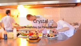  Presentation with modern black and white trees - Audience pleasing PPT theme consisting of fire instructor - handsome chef dressed in white backdrop and a coral colored foreground