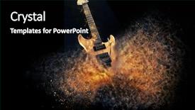  Presentation with fire flames on a black - Cool new PPT theme with fire isolated on black backdrop and a black colored foreground