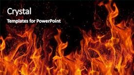  Presentation with fire on a black - Beautiful presentation design featuring fire isolated over black background backdrop and a black colored foreground