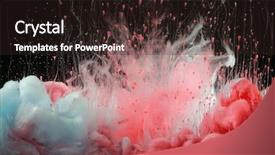  Presentation with ink blot - Audience pleasing PPT theme consisting of fire label - acrylic colors in water ink backdrop and a wine colored foreground